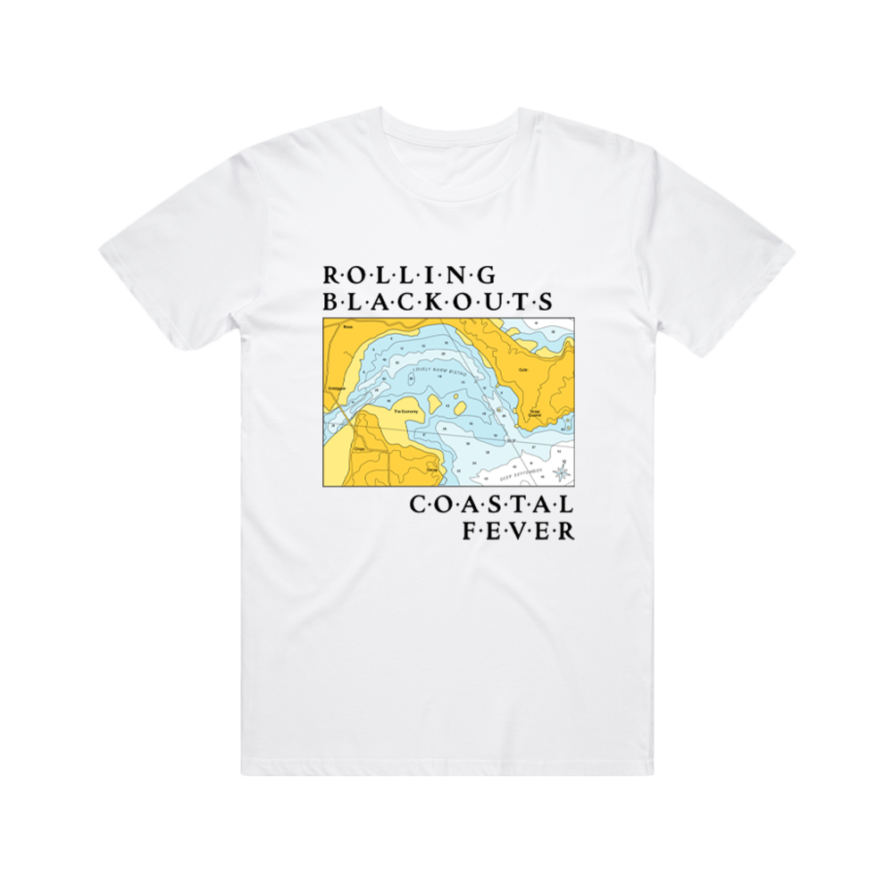 Rolling Blackouts Alternate Map White Tee UK