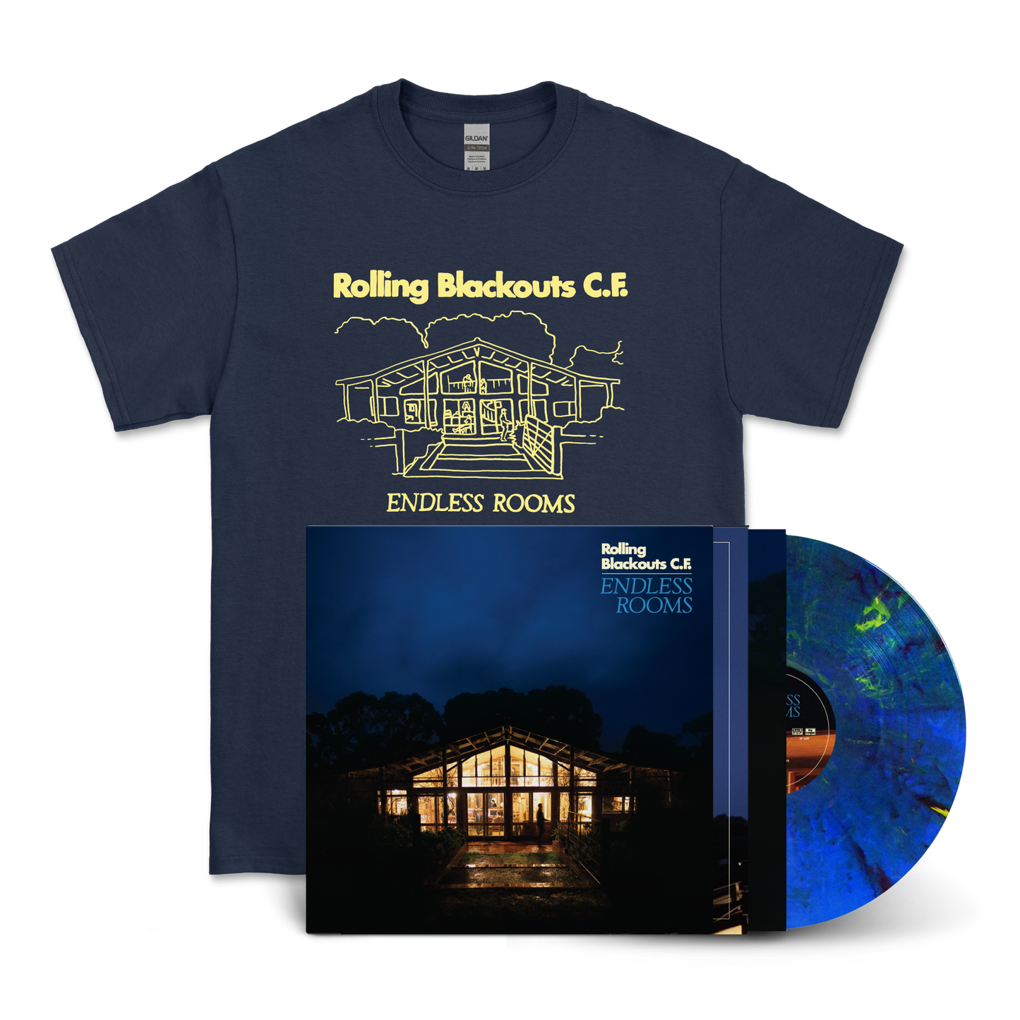 Endless Rooms - Blue Vinyl + Tee UK